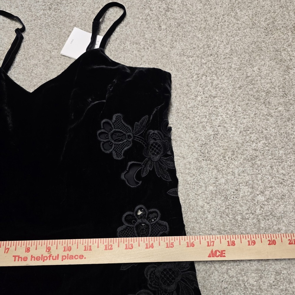 Sandro Paris Emilia Lace-Embroidered Straight-Leg Velour Jumpsuit US S/FR38 $445 - Picture 9 of 11